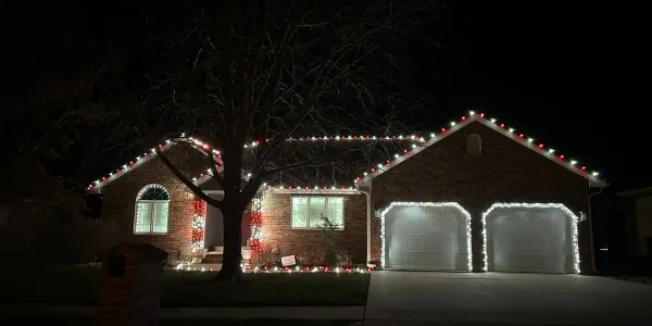 House with christmas lights